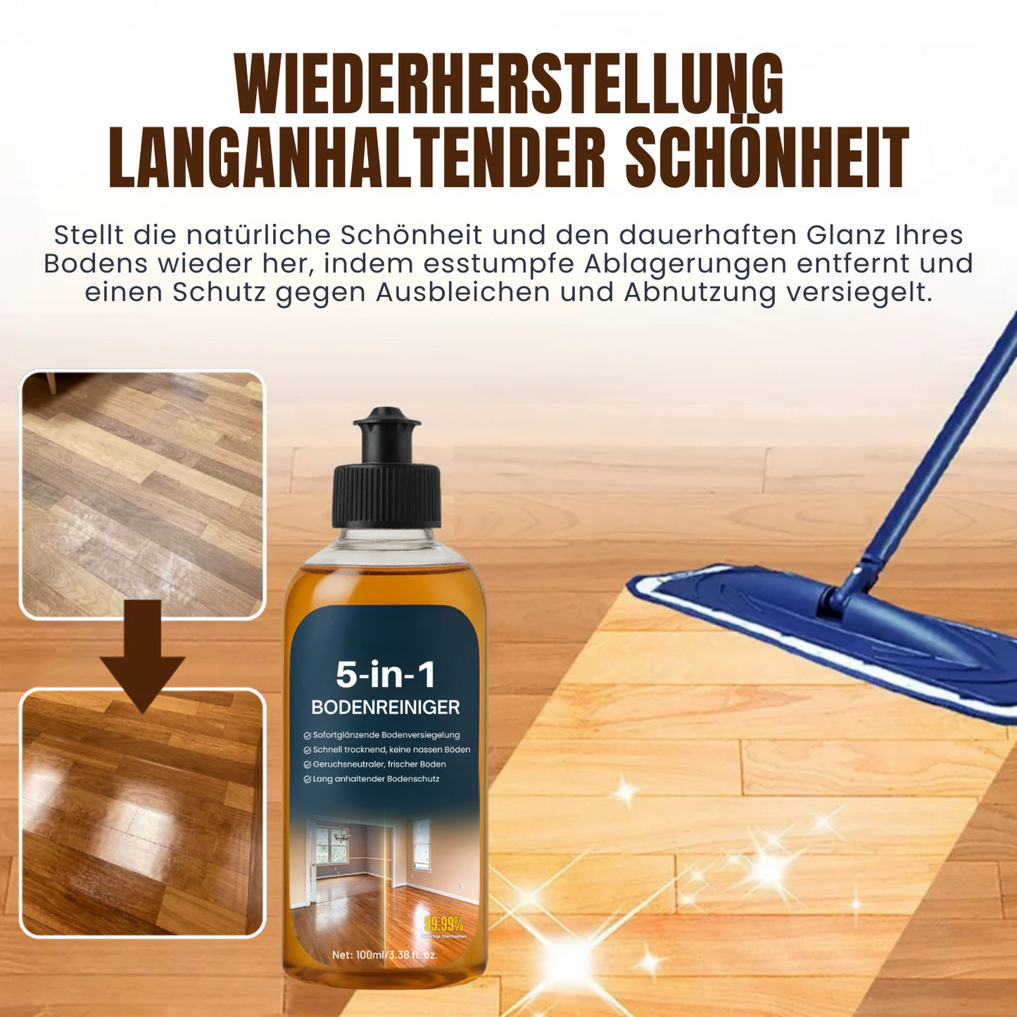 ✨AEXZR® 5 in 1 Bodenreiniger Mit Präbiotika-Formel, ⏱️trocknet in 10 Min., sicher für Baby & Haustier🛡️