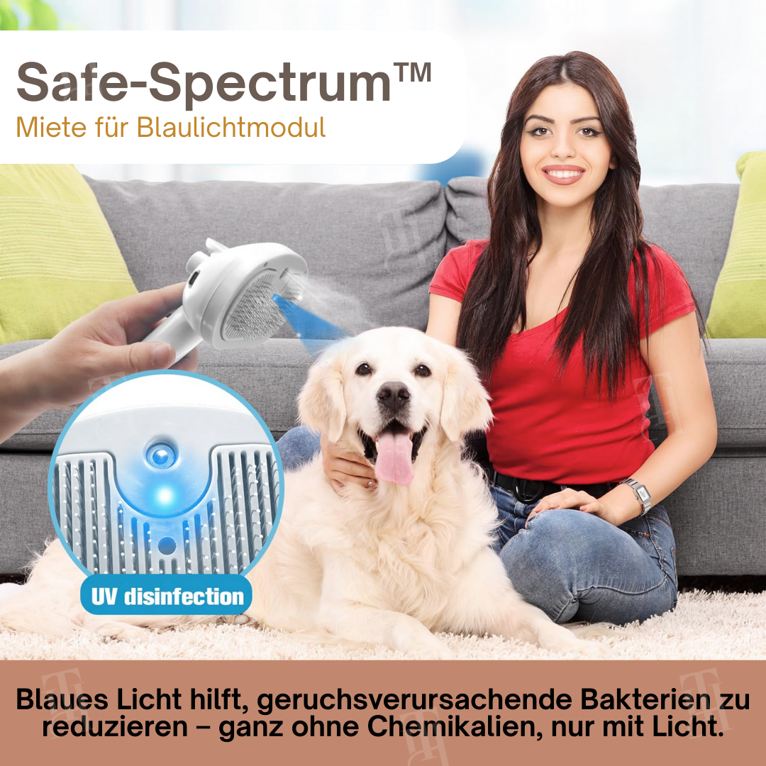 🐕AEXZR® 3-in-1 Blaulicht Pflegekamm – 🪒 Entfernt Haare & Gerüche, leise & kabellos, fördert Hautgesundheit💙