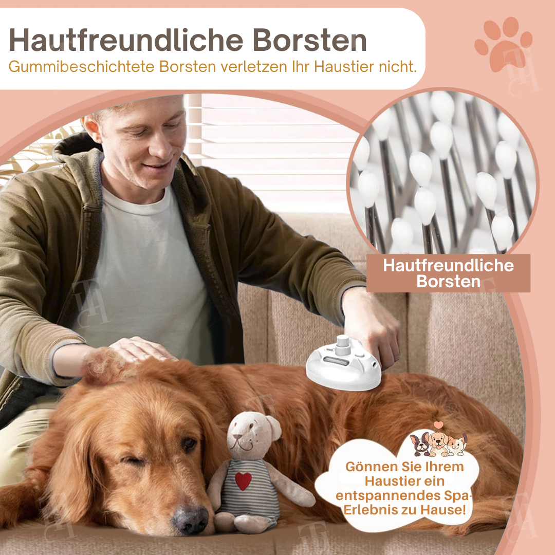 🐕AEXZR® 3-in-1 Blaulicht Pflegekamm – 🪒 Entfernt Haare & Gerüche, leise & kabellos, fördert Hautgesundheit💙