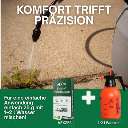 🌿AEXZR® 3 in 1 Herbizid Maximaler Leistung - 💧sicher für Haustiere & Kinder, biologisch abbaubar🛡️