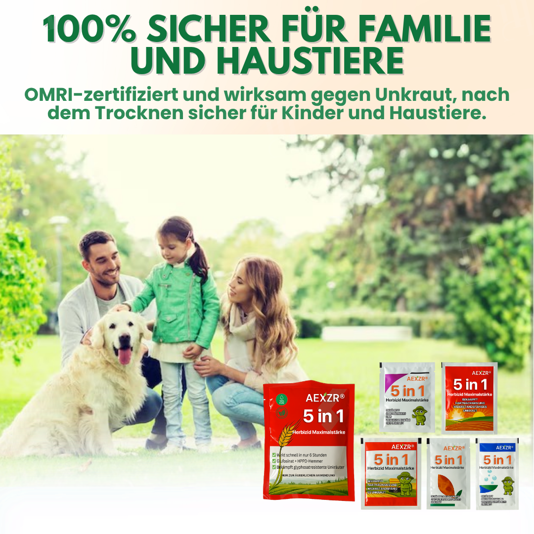 🌿AEXZR® 5 in 1 Herbizid Maximalstärke - ⏱️Wirkt in 6 Std., gegen resistentes Unkraut, 5-fach Formel🧪