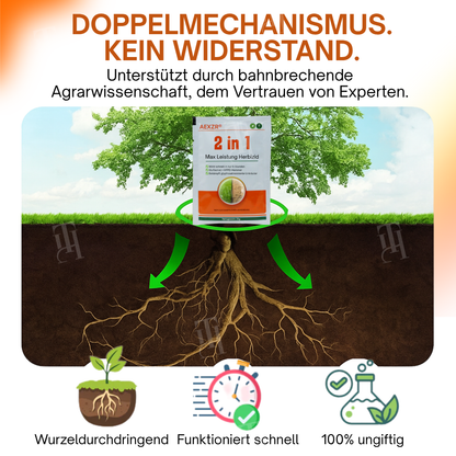 🌿AEXZR® 2-in-1 Max Leistung Herbizid – ⏱️Wirkt in 6 Stunden, ohne Glyphosat, sicher & effektiv🛡️