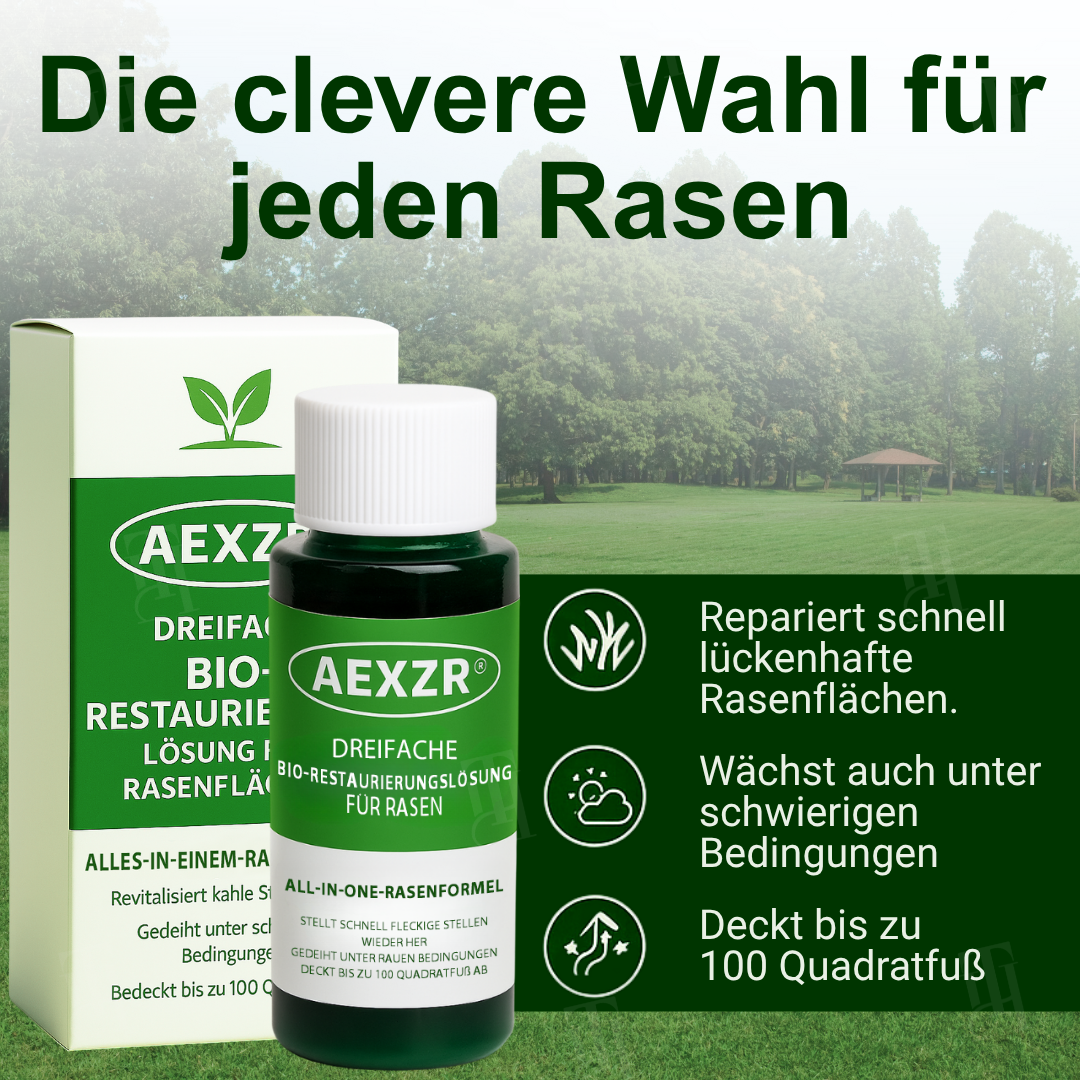🏆🌱AEXZR® Dreifache Bio-Restaurierungslösung für Rasen⚡ – Schnelle Genesung, Bodenregeneration & Wurzelaktivierung