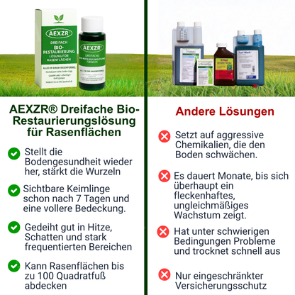 🏆🌱AEXZR® Dreifache Bio-Restaurierungslösung für Rasen⚡ – Schnelle Genesung, Bodenregeneration & Wurzelaktivierung