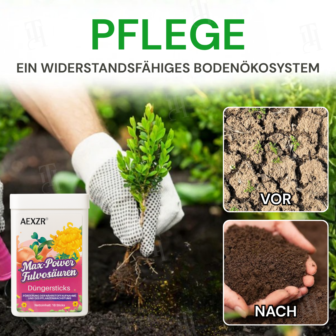 🏆AEXZR® Max-Power Fulvosäuren Düngersticks  – ✅90 Tage Power durch Fulvosäuren & Enzyme🌾