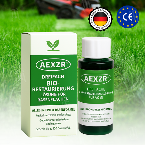 🏆🌱AEXZR® Dreifache Bio-Restaurierungslösung für Rasen⚡ – Schnelle Genesung, Bodenregeneration & Wurzelaktivierung