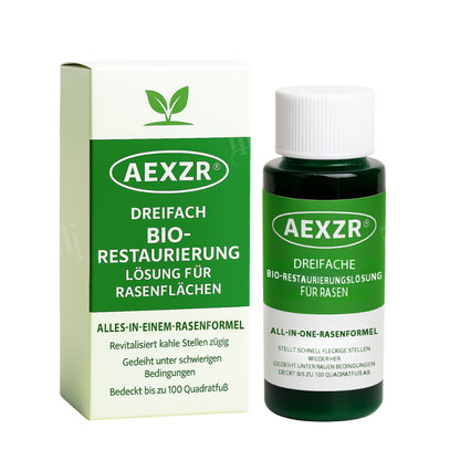 🏆🌱AEXZR® Dreifache Bio-Restaurierungslösung für Rasen⚡ – Schnelle Genesung, Bodenregeneration & Wurzelaktivierung