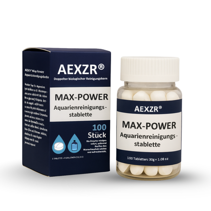 🌊AEXZR® Max-Power Aquarienreinigungstablette –🐠Biotech gegen Chloramine🚰