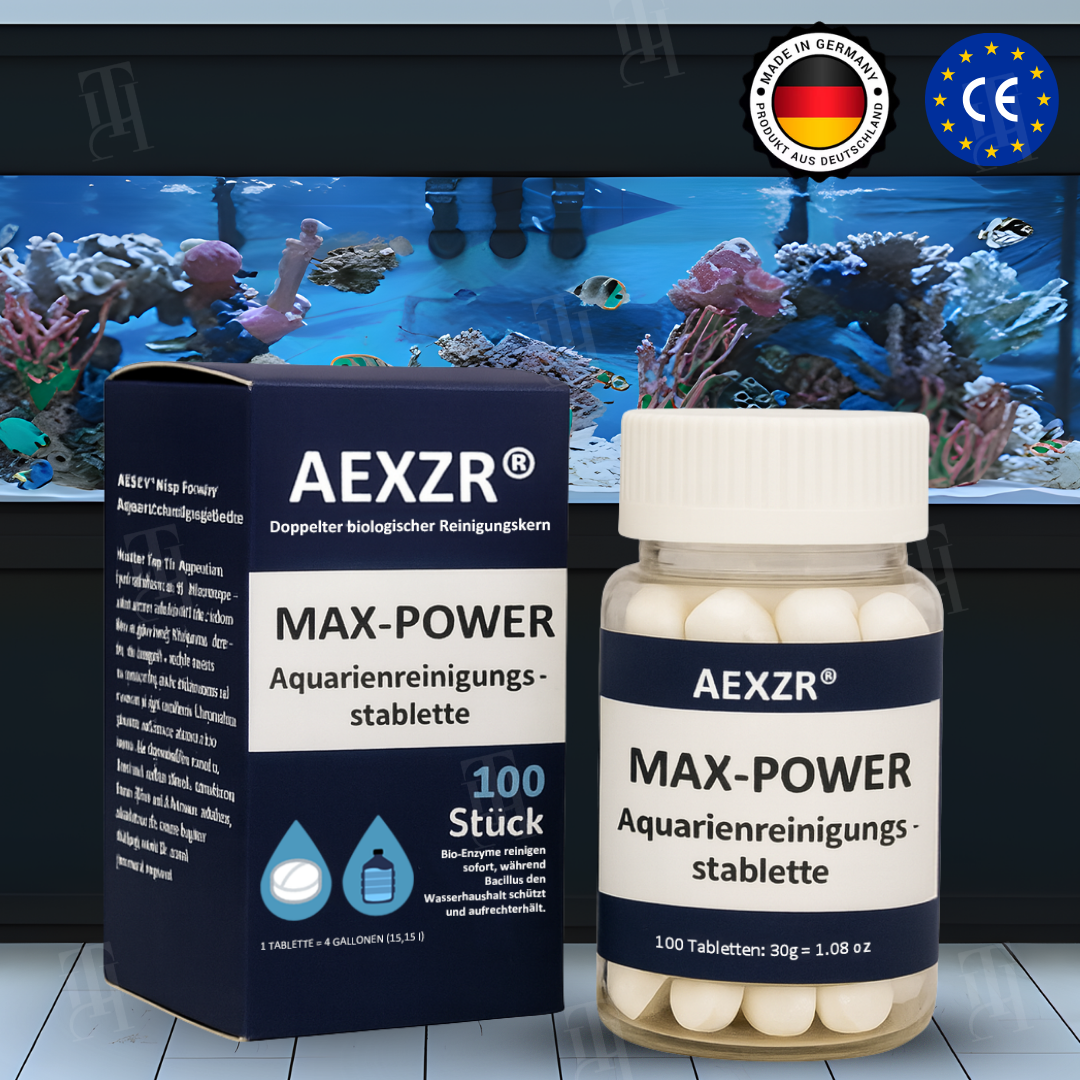 🌊AEXZR® Max-Power Aquarienreinigungstablette –🐠Biotech gegen Chloramine🚰