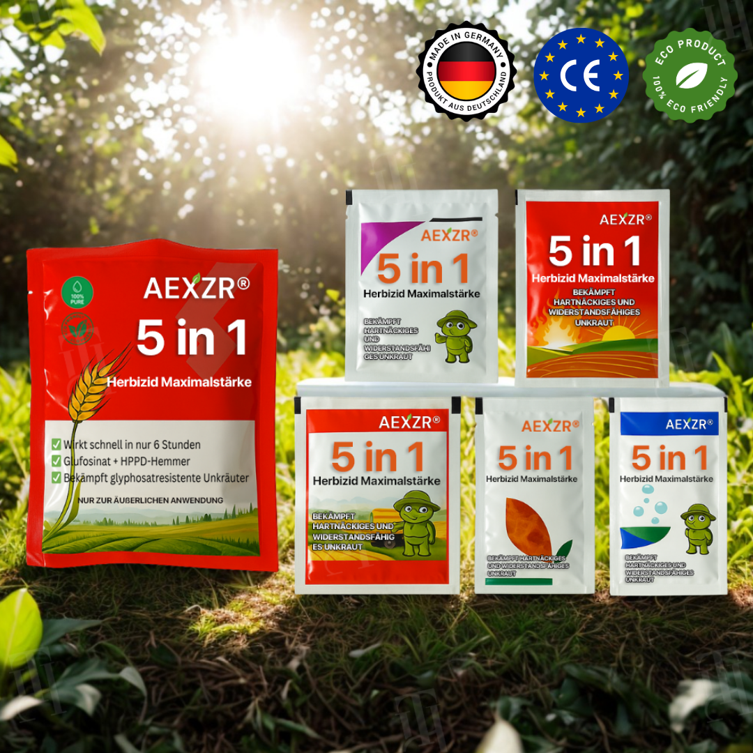 🌿AEXZR® 5 in 1 Herbizid Maximalstärke - ⏱️Wirkt in 6 Std., gegen resistentes Unkraut, 5-fach Formel🧪