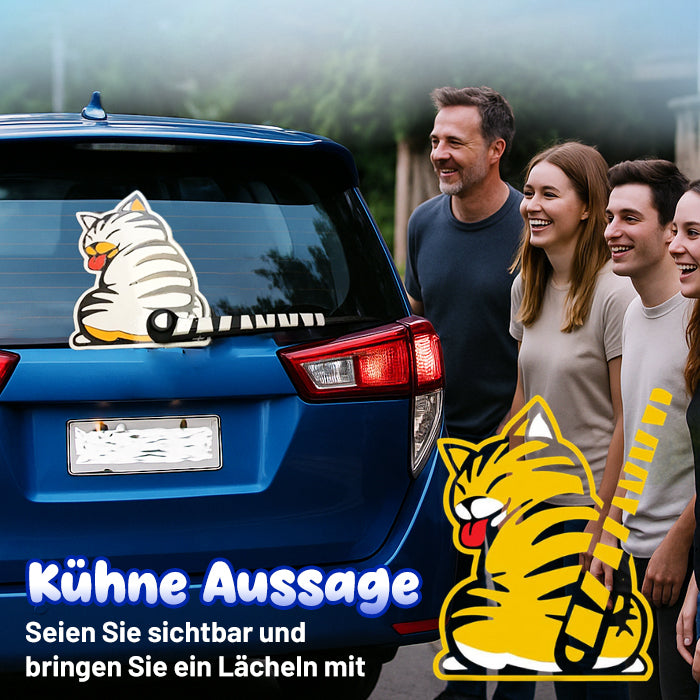 ✨AEXZR® Auto-Heckwischer – 💧Charmanter Schwanzwedel-Aufklebe⚙️