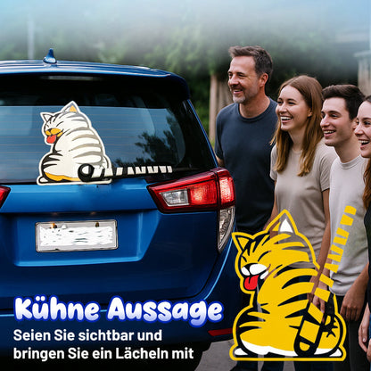 ✨AEXZR® Auto-Heckwischer – 💧Charmanter Schwanzwedel-Aufklebe⚙️